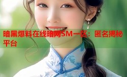 暗黑爆料在线暗网SM一区：匿名揭秘平台