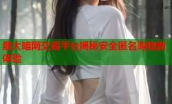 最大暗网交易平台揭秘安全匿名购物新体验