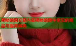 揭秘暗网交易内幕揭秘暗网中常见的商品与服务种类