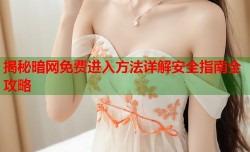 揭秘暗网免费进入方法详解安全指南全攻略