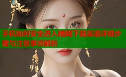 手机如何安全进入暗网下载渠道详细步骤与注意事项解析