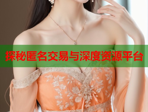  探秘匿名交易与深度资源平台 第1张