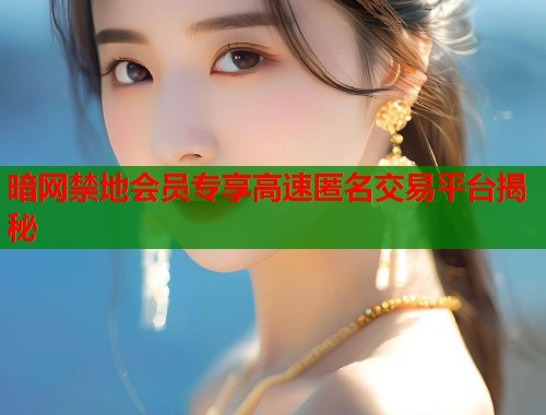 暗网禁地会员专享高速匿名交易平台揭秘  第1张