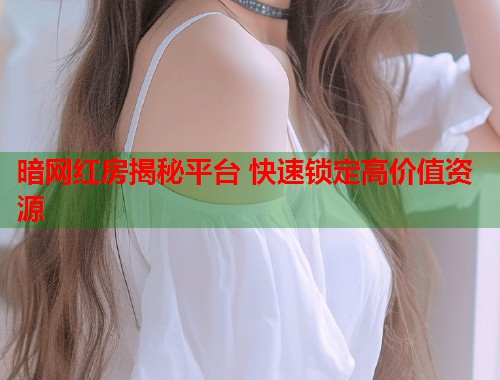 暗网红房揭秘平台 快速锁定高价值资源  第2张