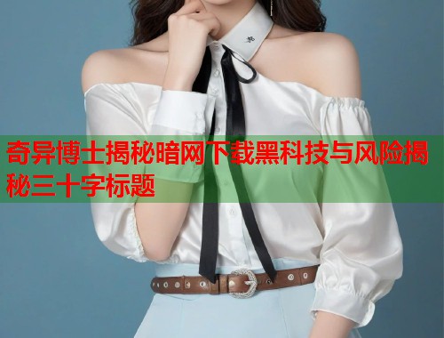 奇异博士揭秘暗网下载黑科技与风险揭秘三十字标题  第1张