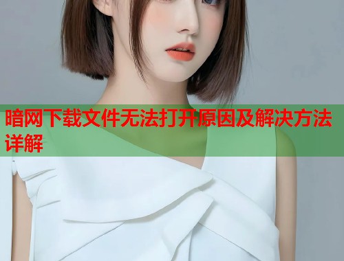 暗网下载文件无法打开原因及解决方法详解  第2张