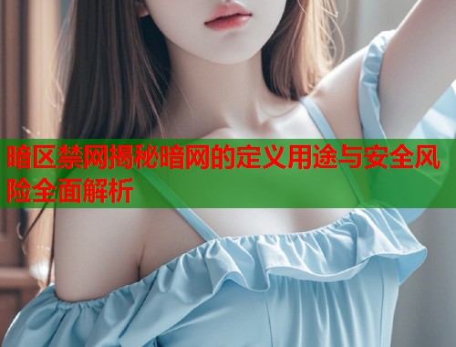 暗区禁网揭秘暗网的定义用途与安全风险全面解析  第1张