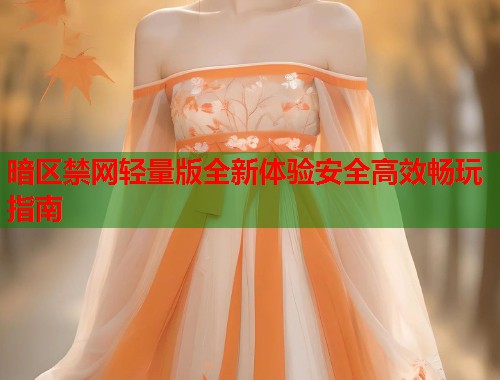 暗区禁网轻量版全新体验安全高效畅玩指南  第1张