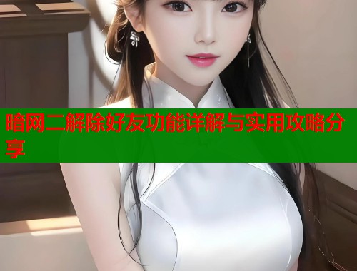 暗网二解除好友功能详解与实用攻略分享  第1张
