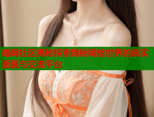 暗网社区揭秘探索隐秘网络世界的真实面貌与交流平台  第1张