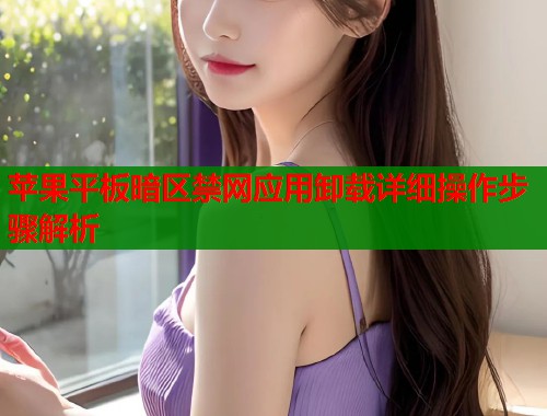 苹果平板暗区禁网应用卸载详细操作步骤解析  第1张